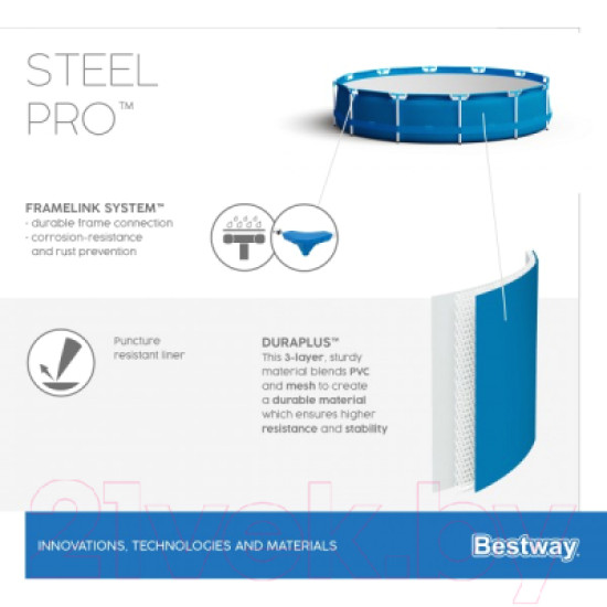 Каркасный бассейн Bestway Steel Pro 56706 Каркасный бассейн Bestway Steel Pro 56706