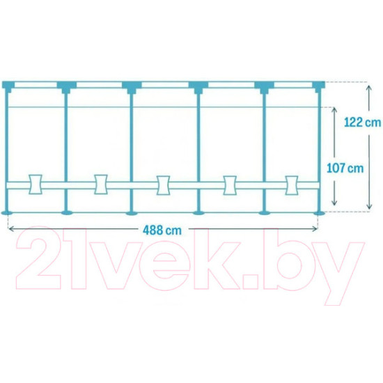 Каркасный бассейн Intex Prism Frame Chevron 26746 (488х122) Каркасный бассейн Intex Prism Frame Chevron 26746 (488х122)