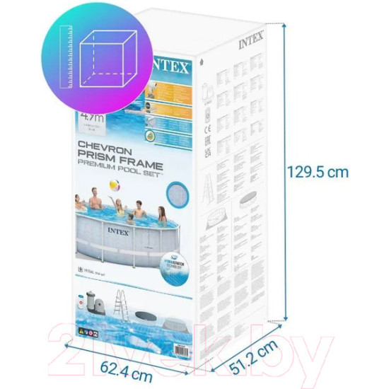 Каркасный бассейн Intex Prism Frame Chevron 26746 (488х122) Каркасный бассейн Intex Prism Frame Chevron 26746 (488х122)