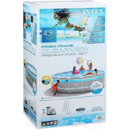 Каркасный бассейн Intex Prism Frame Clearview 26722 (427х107) Каркасный бассейн Intex Prism Frame Clearview 26722 (427х107)