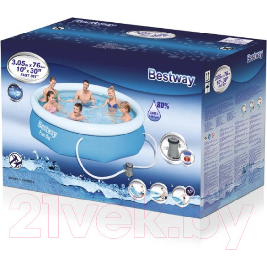 Надувной бассейн Bestway Fast Set 57270 (305x76) Надувной бассейн Bestway Fast Set 57270 (305x76)