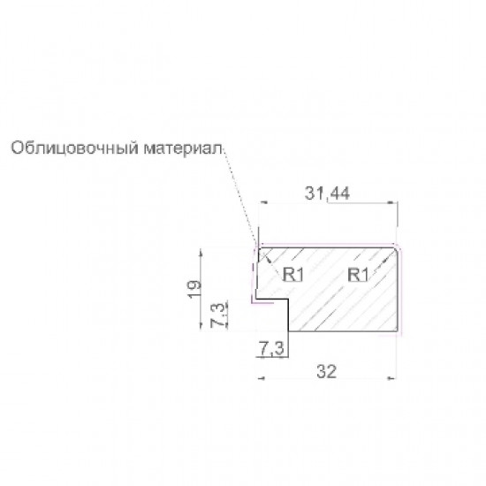 Заглушка правая МДФ WellMaker Артисан 19x32 (ПНп-37) Заглушка правая МДФ WellMaker Артисан 19x32 (ПНп-37)