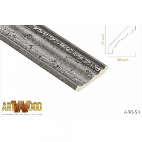 Плинтус потолочный Hiwood A80-S4 Плинтус потолочный Hiwood A80-S4