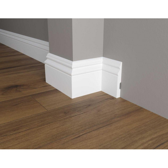 Плинтус напольный из дюрополимера Decor-Dizayn Белая Лепнина DD50 Плинтус напольный из дюрополимера Decor-Dizayn Белая Лепнина DD50